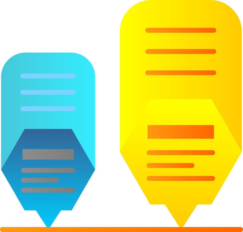 Infographic elements Flat Gradient Icon vector