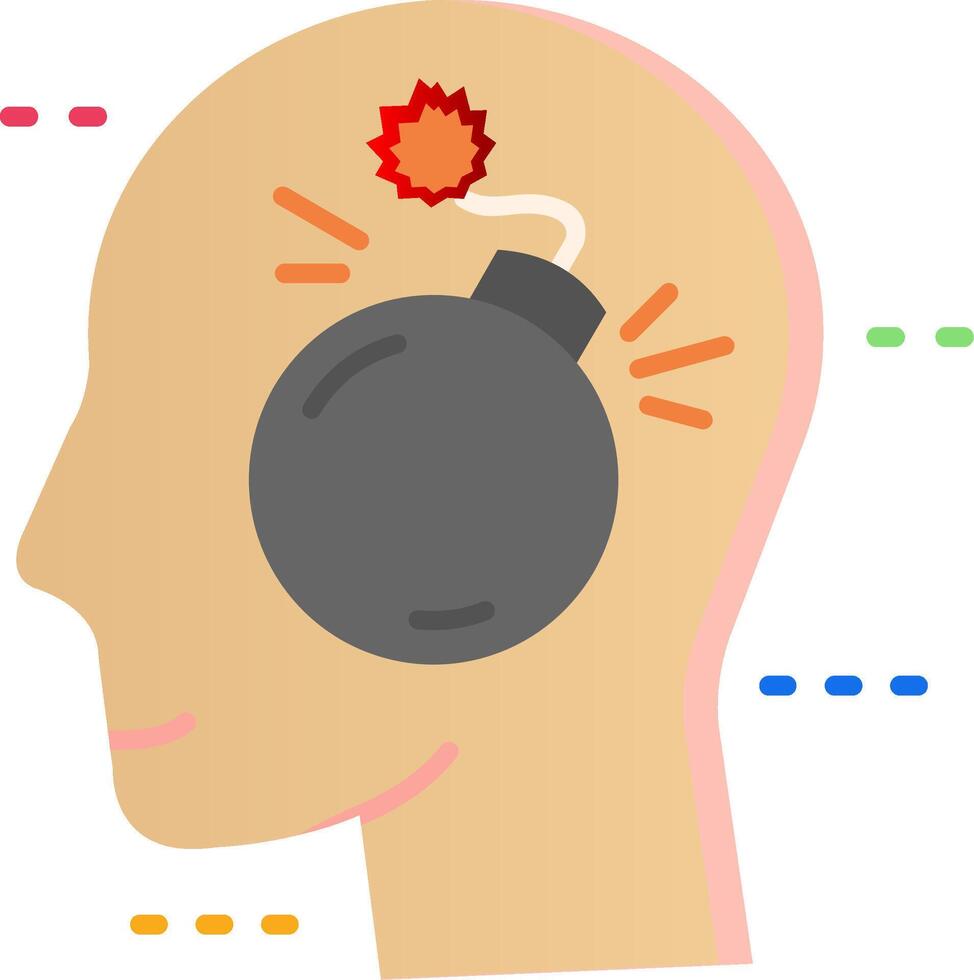 Bomb Flat Gradient Icon vector