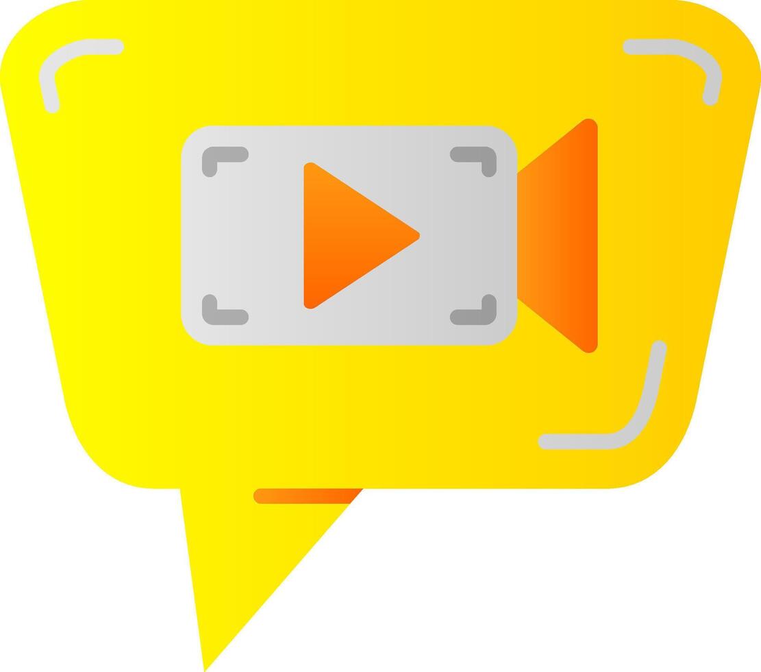 Video chat Flat Gradient Icon vector