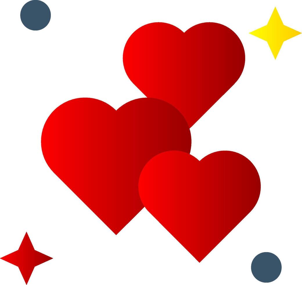 amor plano degradado icono vector