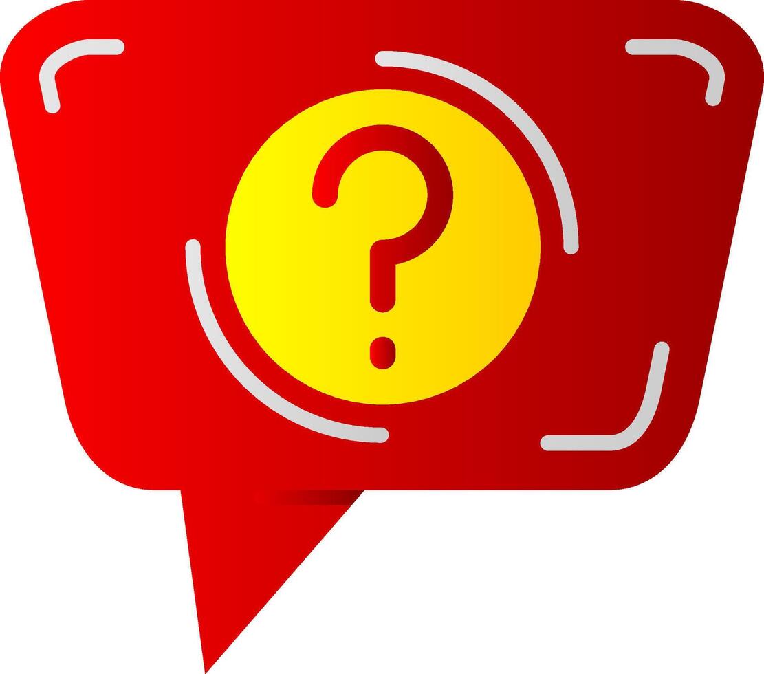 Question Flat Gradient Icon vector