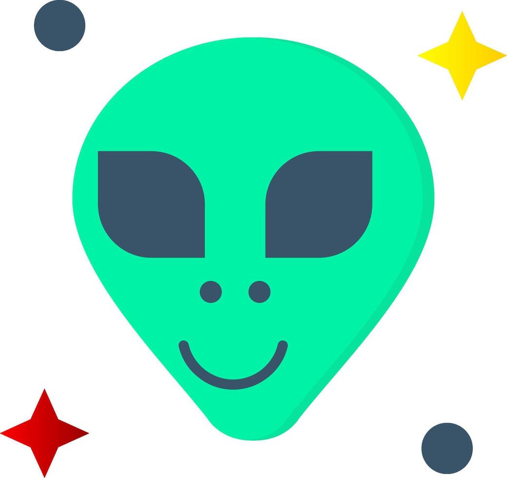 extraterrestre plano degradado icono vector