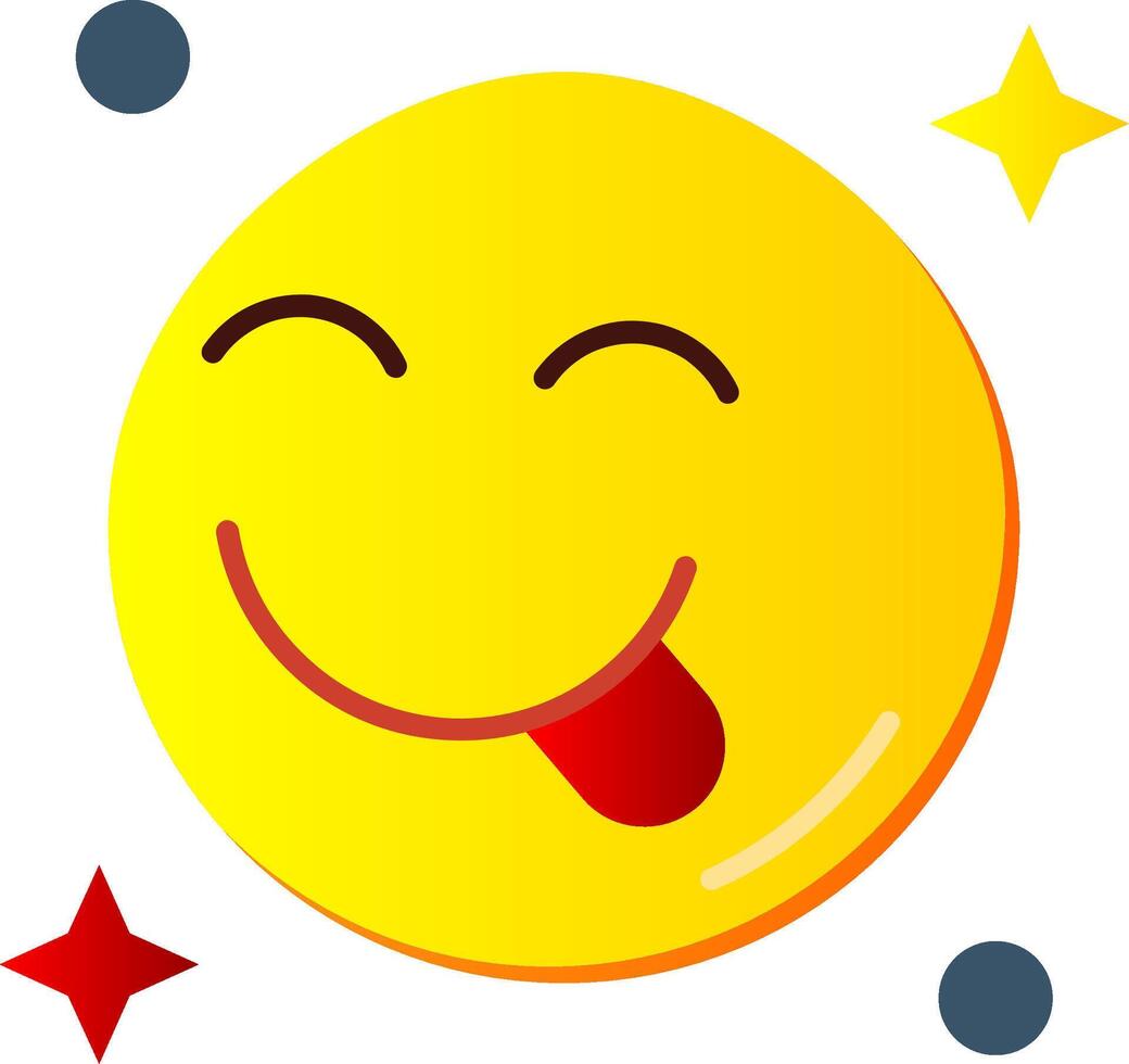 Tongue Flat Gradient Icon vector