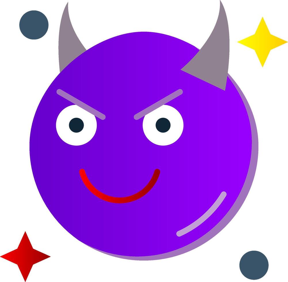 Demon Flat Gradient Icon vector