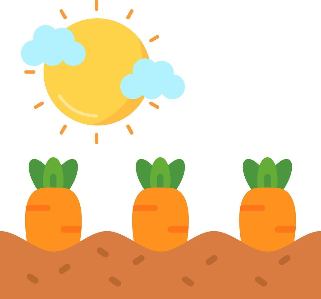 Carrots Flat Gradient Icon vector