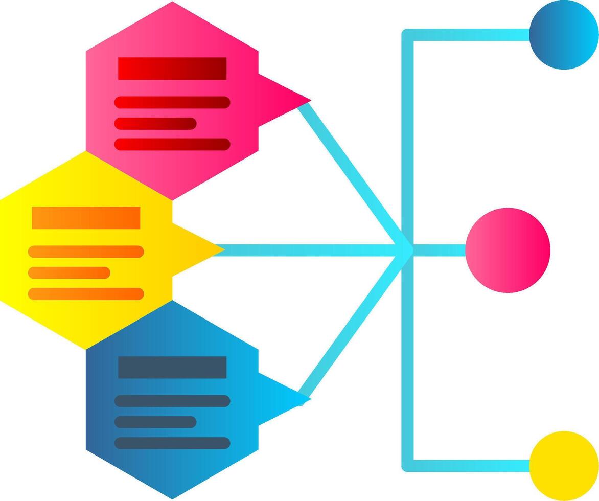 Index Flat Gradient Icon vector