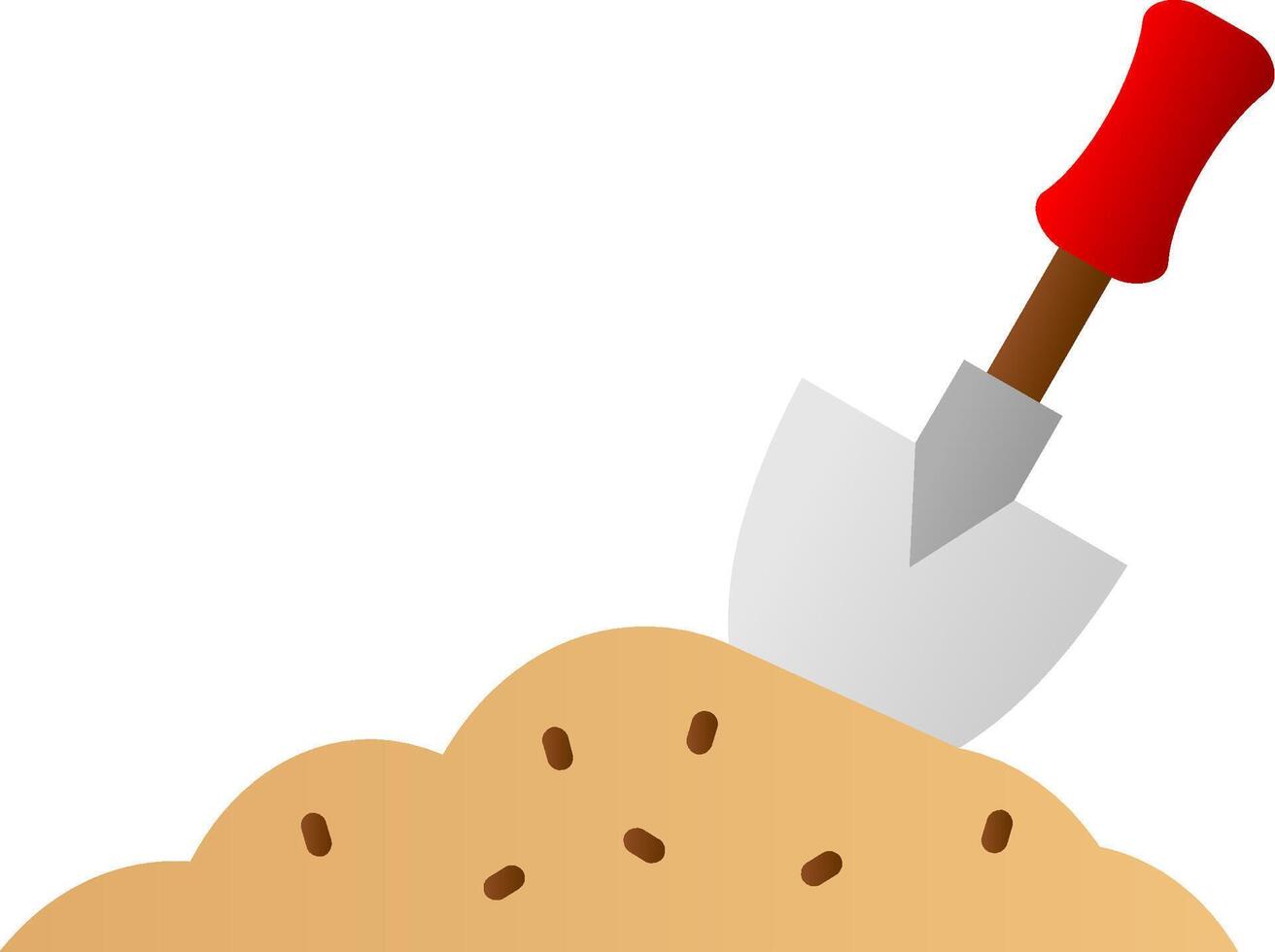 Trowel Flat Gradient Icon vector