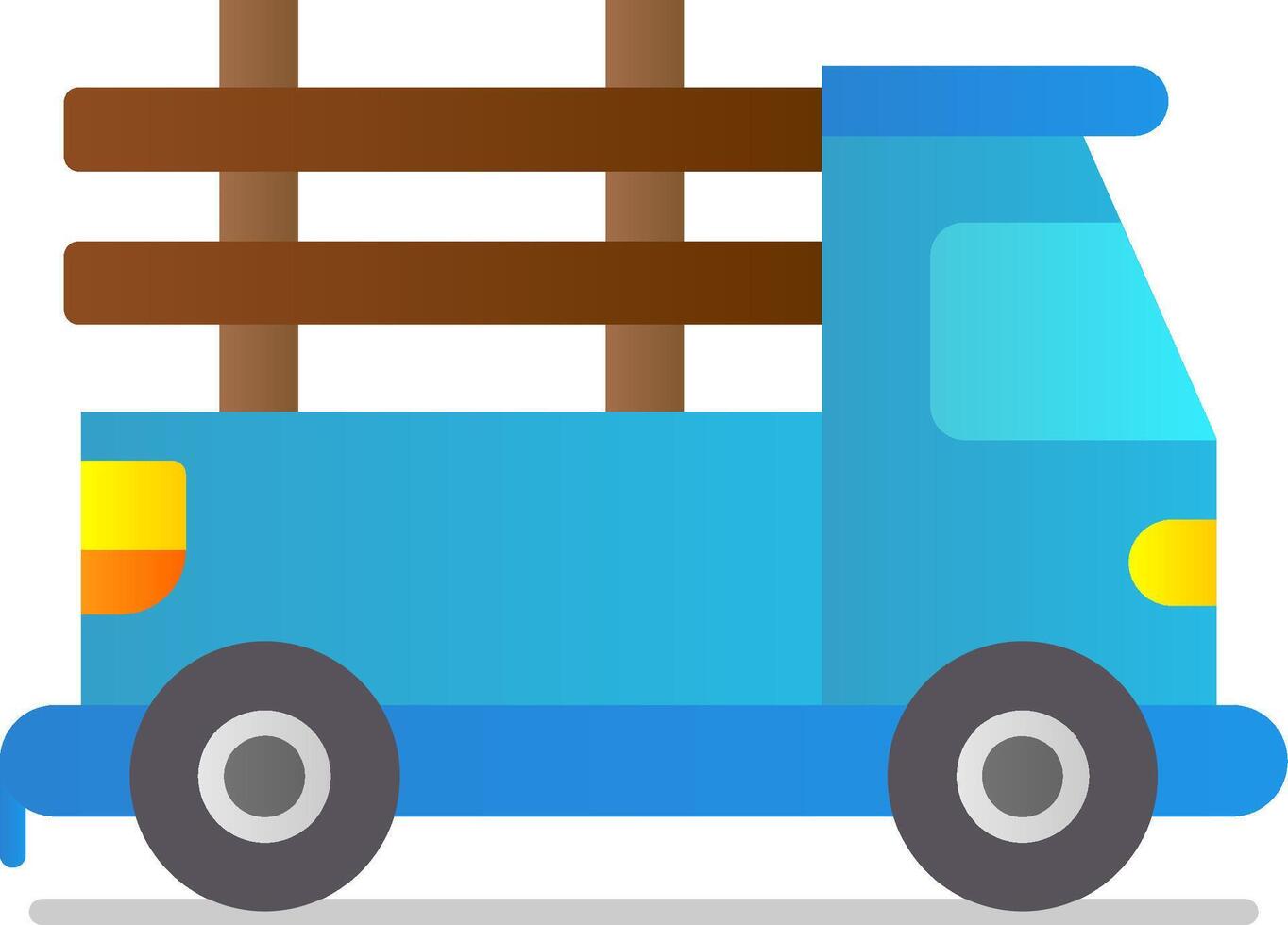 Pickup truck Flat Gradient Icon vector