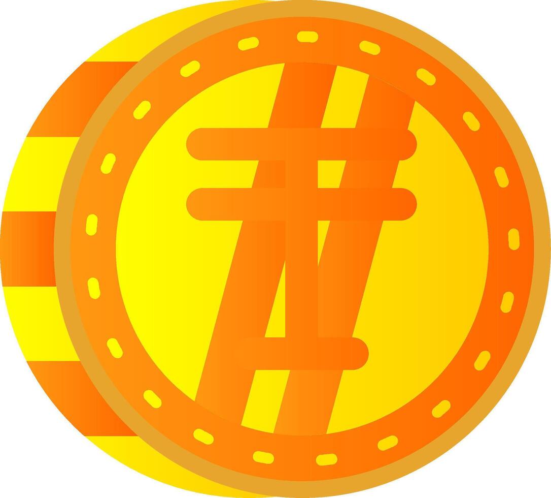Tenge Flat Gradient Icon vector