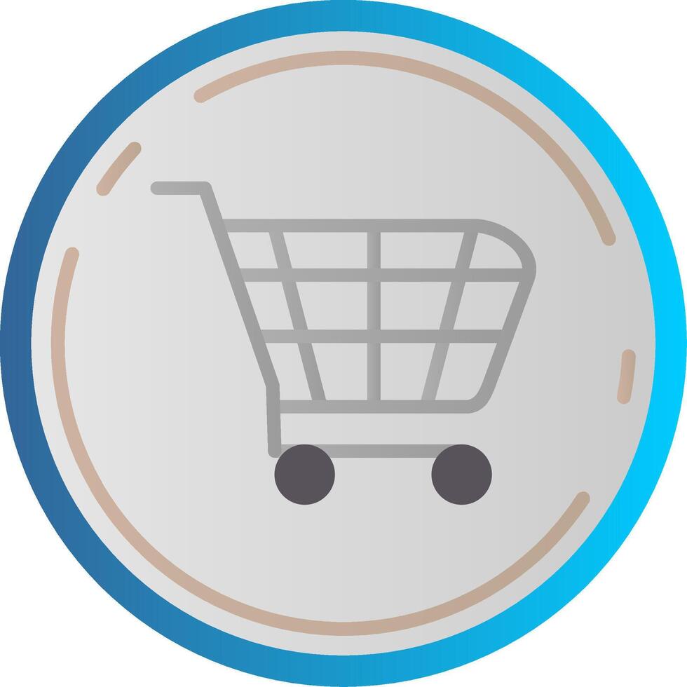 Shopping cart Flat Gradient Icon vector