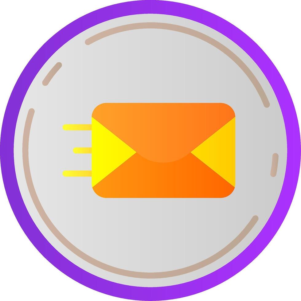 Send Flat Gradient Icon vector