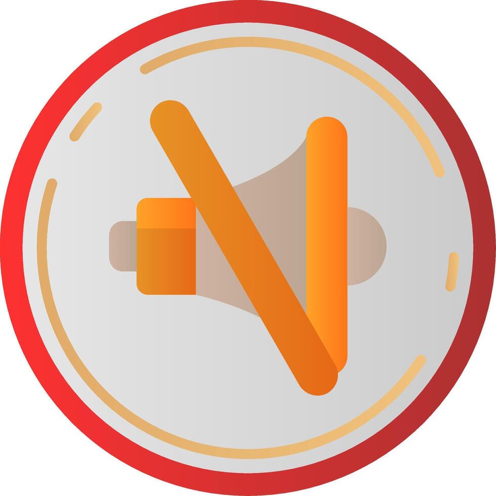 Mute Flat Gradient Icon vector
