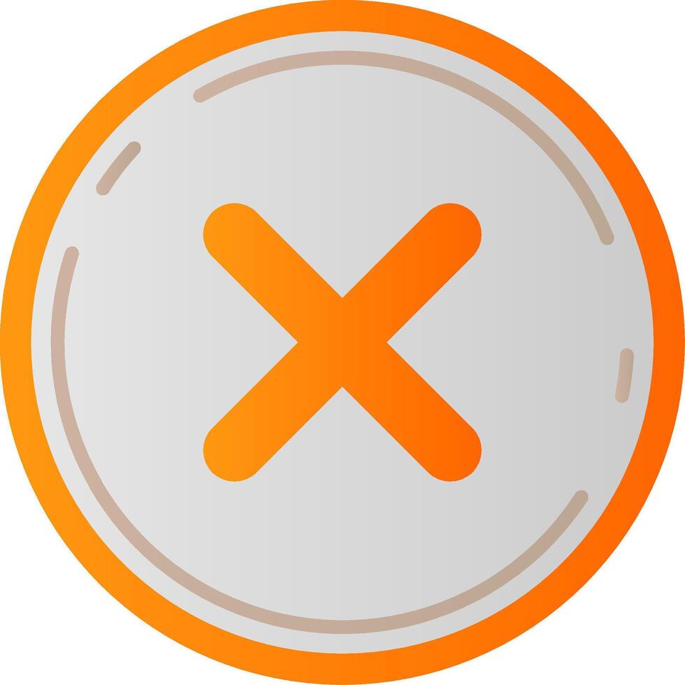 Cancel Flat Gradient Icon vector
