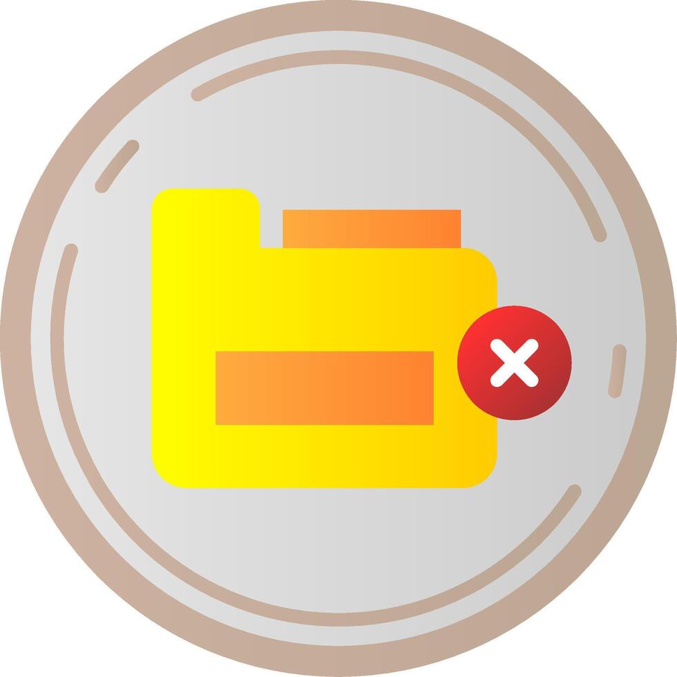 Delete Flat Gradient Icon vector