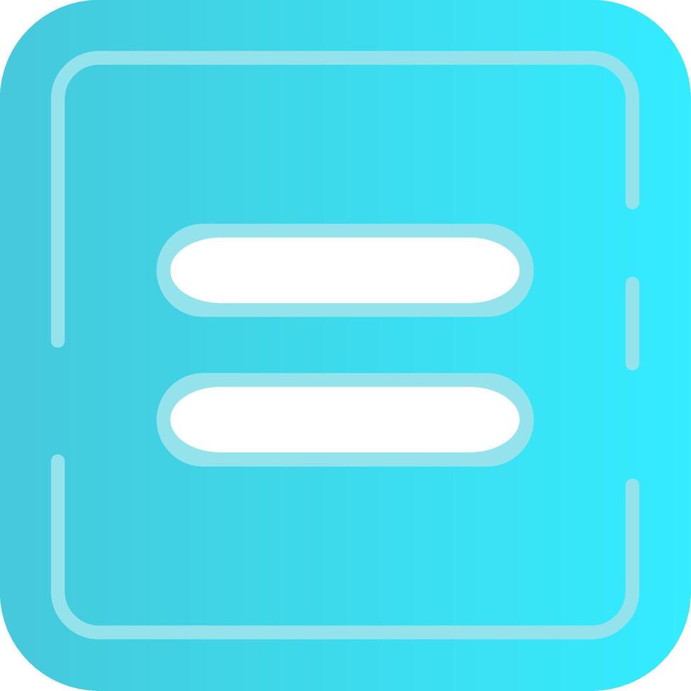 Equal Flat Gradient Icon vector