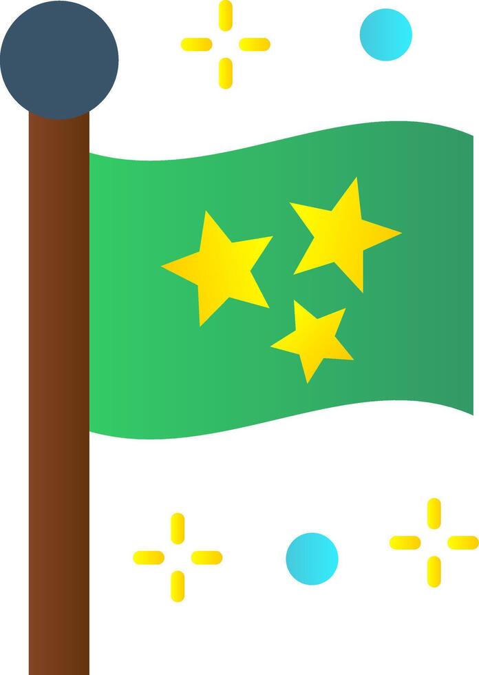 Flag Flat Gradient Icon vector