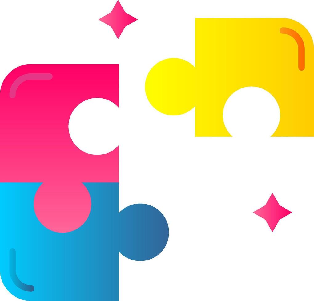 Puzzle Flat Gradient Icon vector