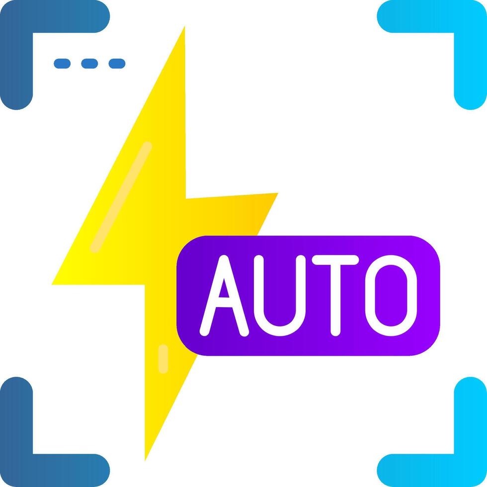 Auto flash Flat Gradient Icon 38723708 Vector Art at Vecteezy