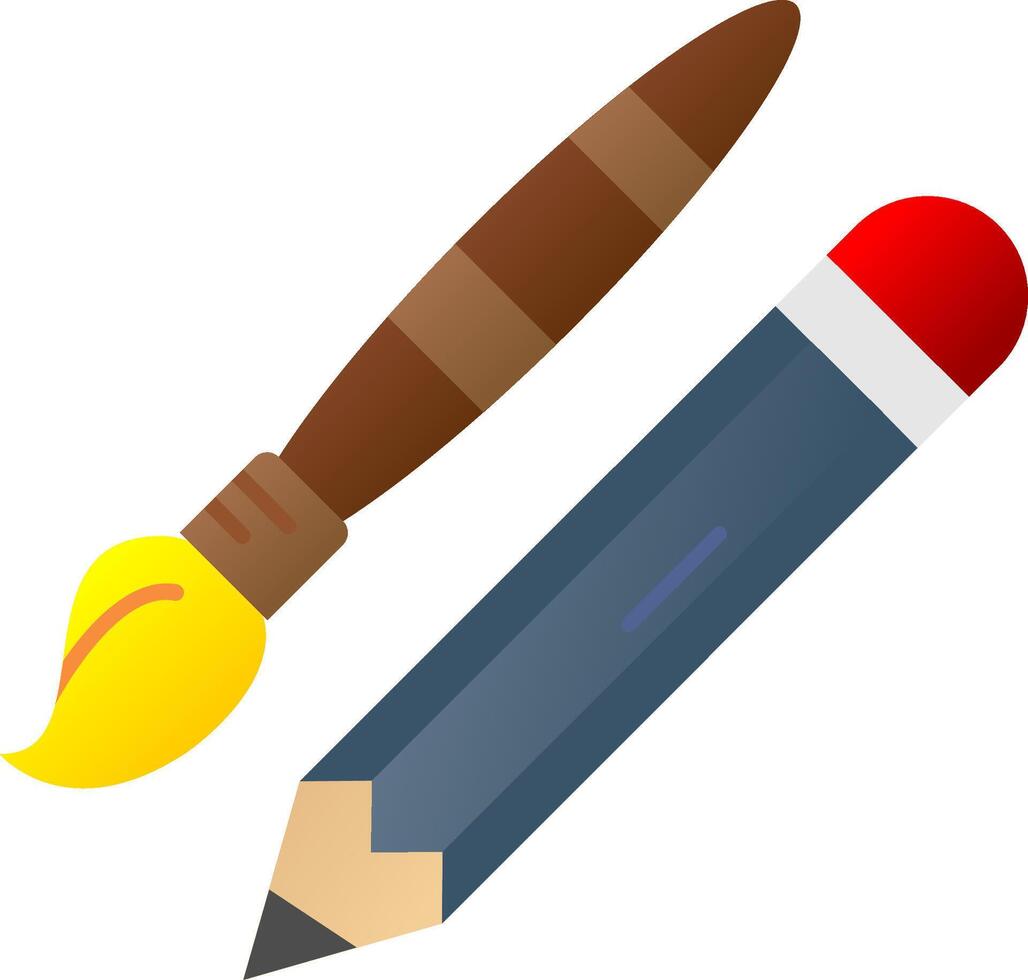 Drawing tools Flat Gradient Icon vector