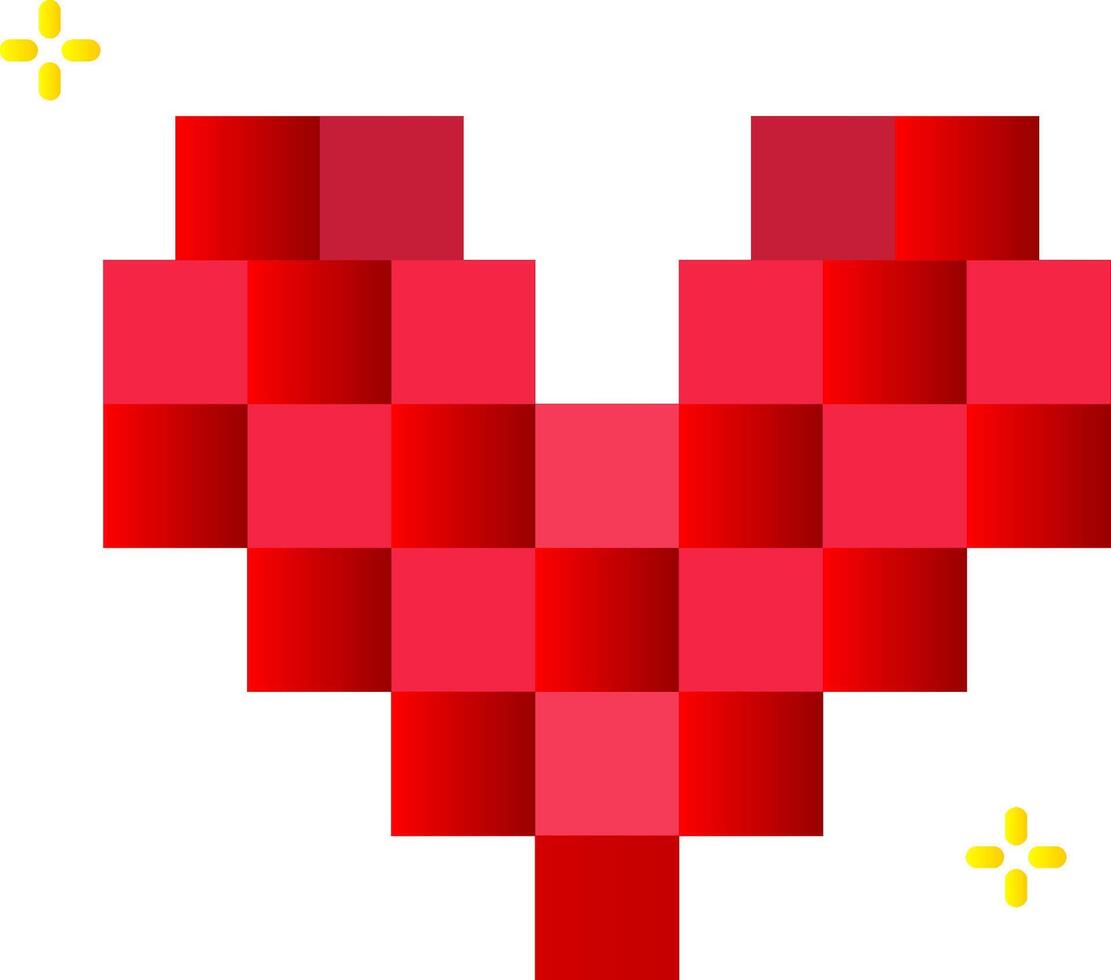 Pixels Flat Gradient Icon vector