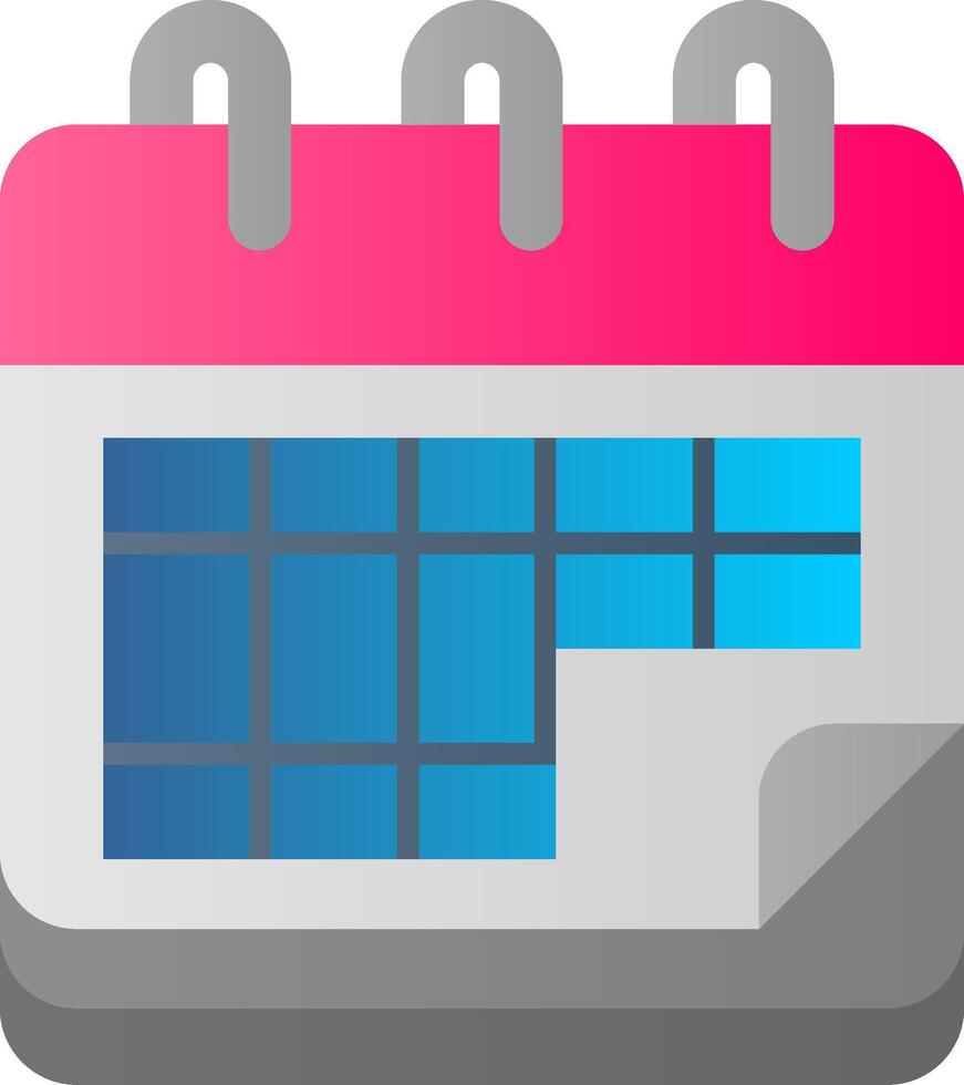 calendario plano degradado icono vector