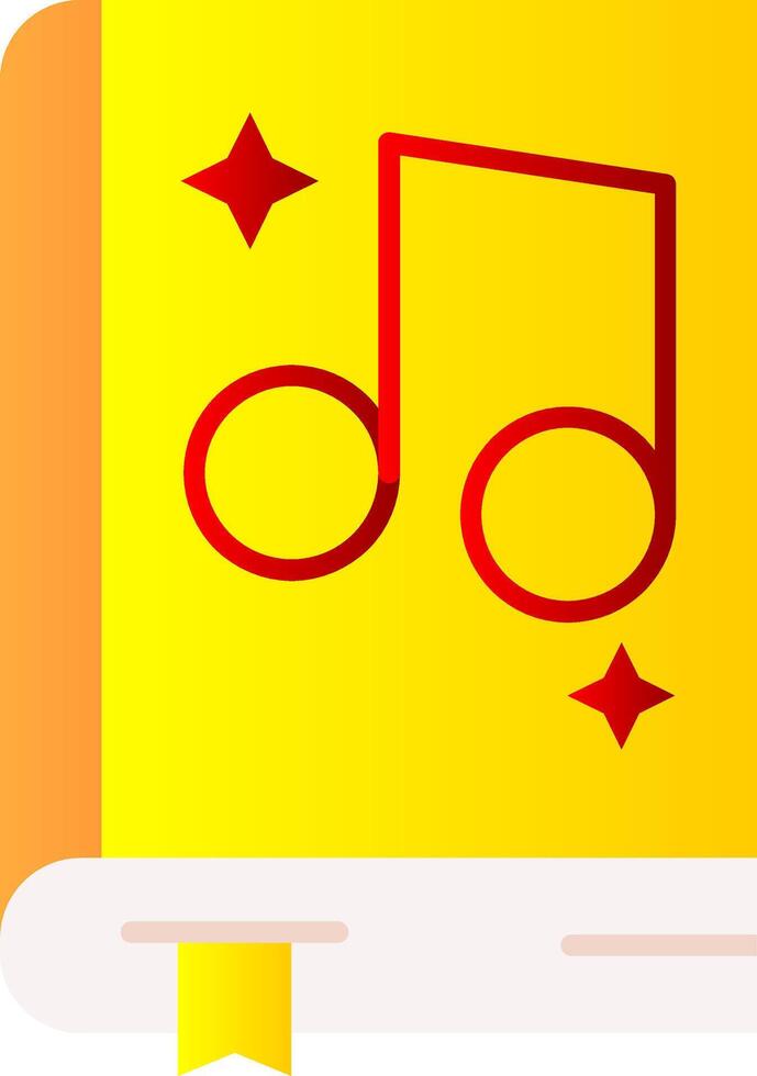 Music Flat Gradient Icon vector