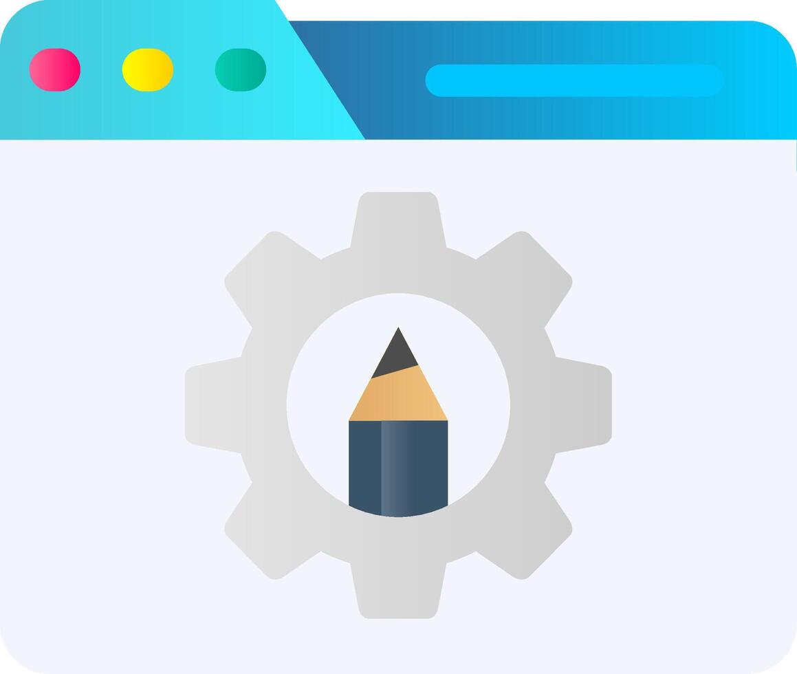 Settings Flat Gradient Icon vector