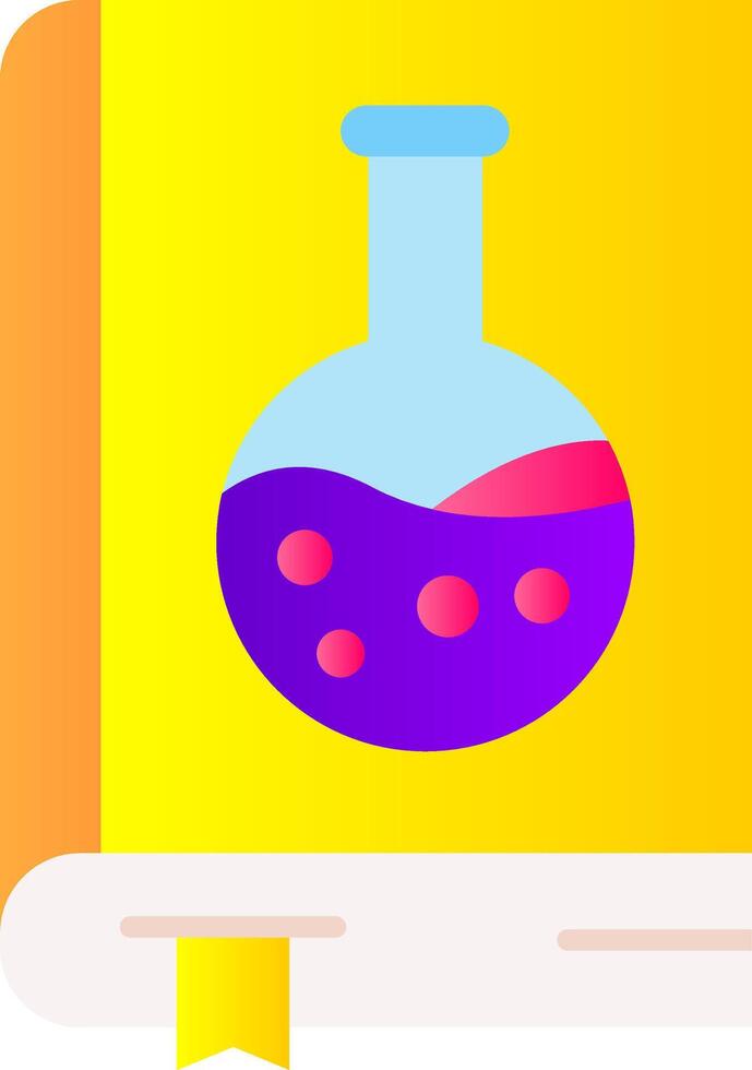 Chemistry book Flat Gradient Icon vector