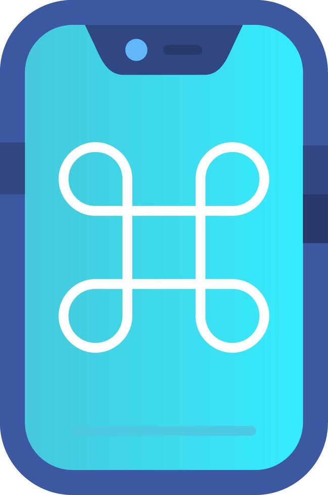 Command Flat Gradient Icon vector