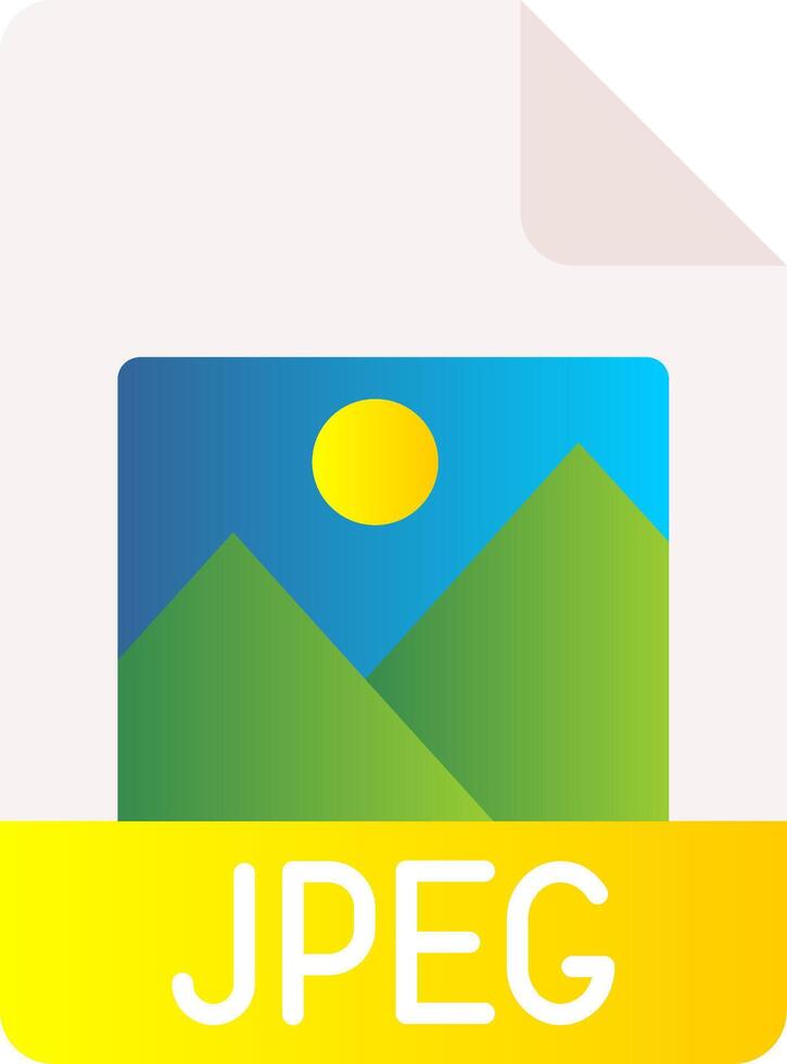 Jpg Flat Gradient Icon vector