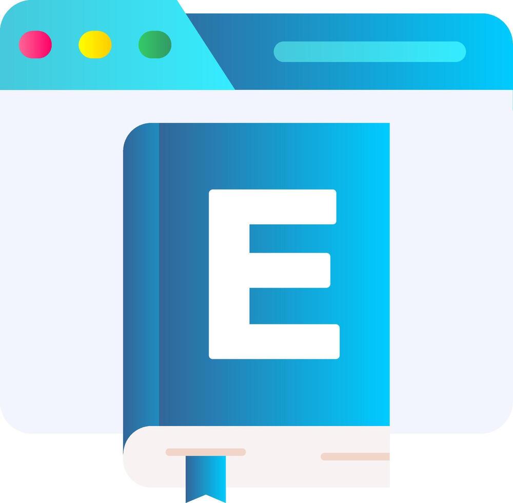 Ebook Flat Gradient Icon vector