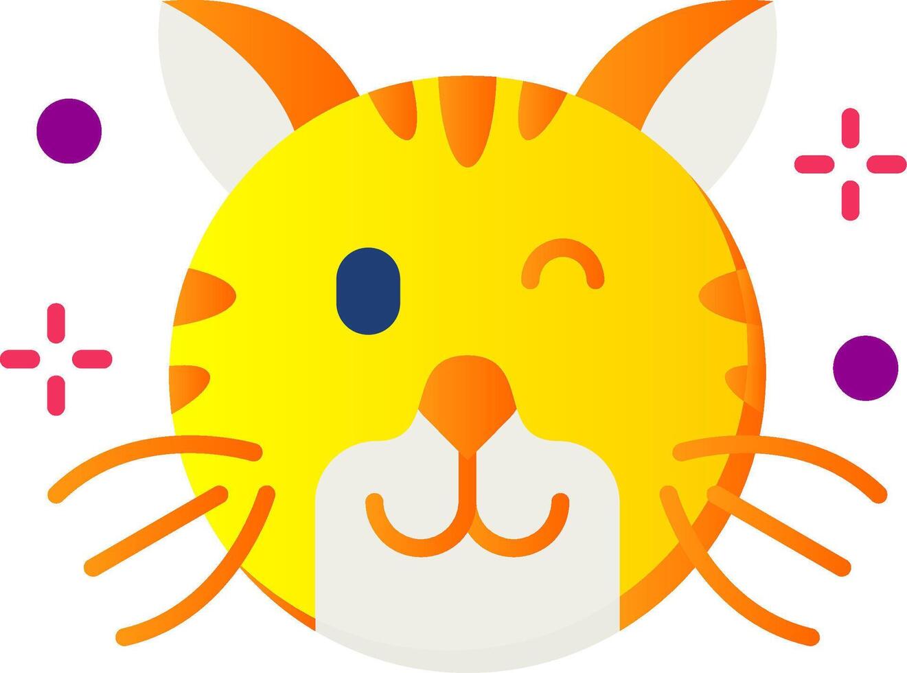 Wink Flat Gradient Icon vector