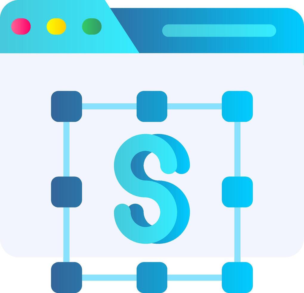 Text editor Flat Gradient Icon vector