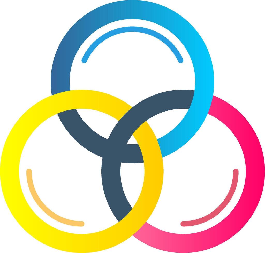 Cmyk Flat Gradient Icon vector