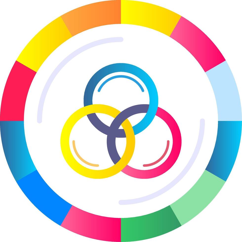 Color wheel Flat Gradient Icon vector