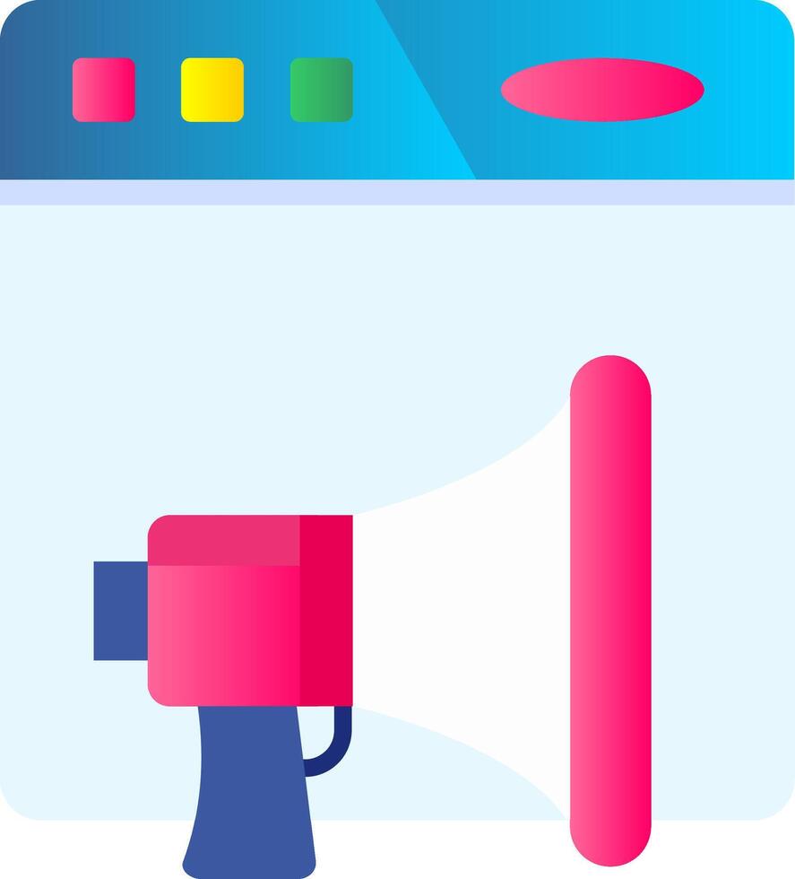 Marketing Flat Gradient Icon vector