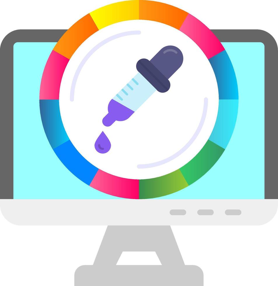 Color Flat Gradient Icon vector