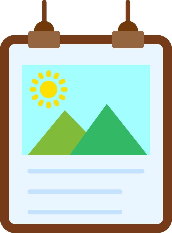 Poster Flat Gradient Icon vector