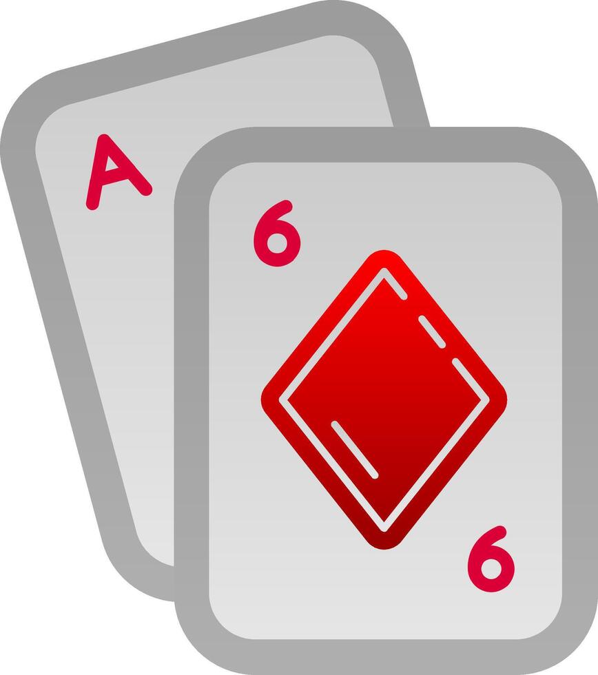 Poker Flat Gradient Icon vector
