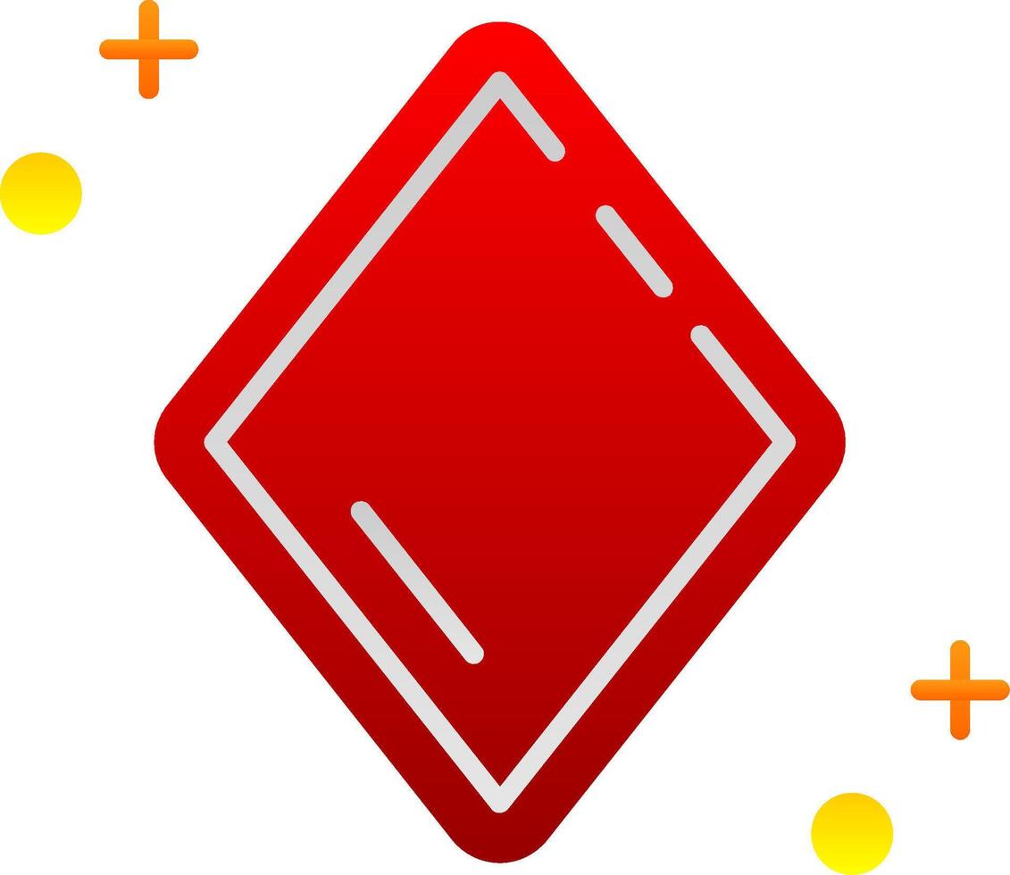 Diamonds Flat Gradient Icon vector