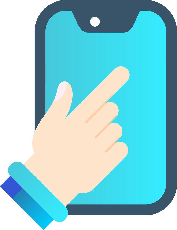Touch Device Flat Gradient Icon vector