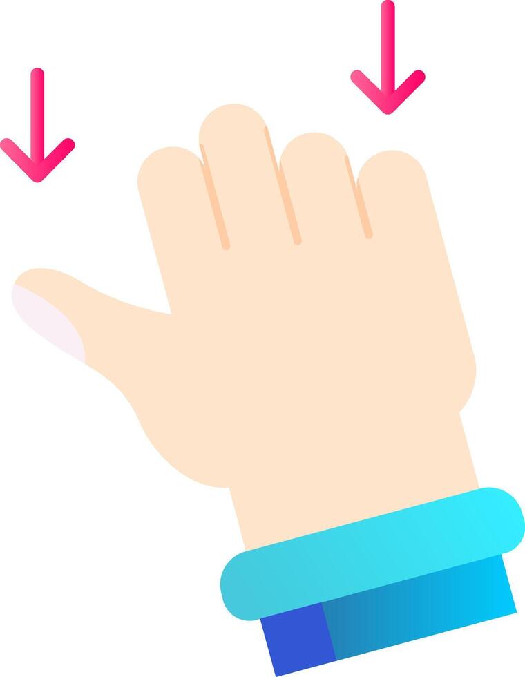 Drag Flat Gradient Icon vector