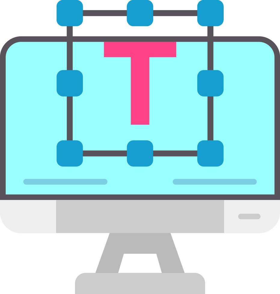 Typography Flat Gradient Icon vector