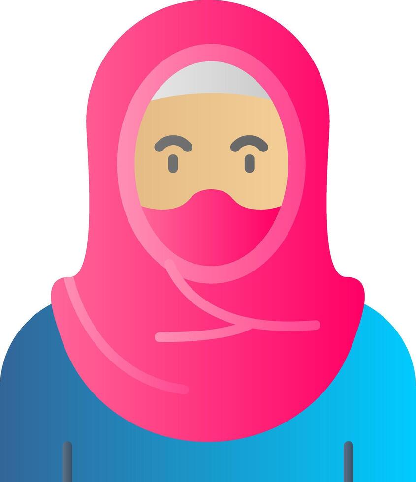 Muslim Flat Gradient Icon vector