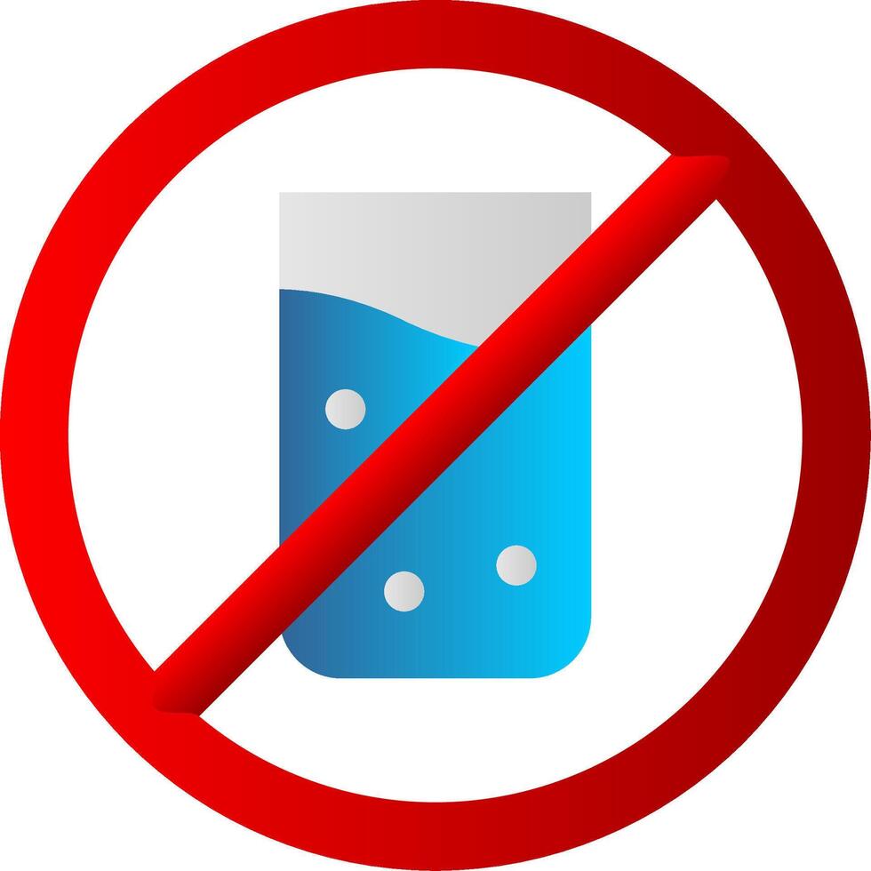 No drink Flat Gradient Icon vector