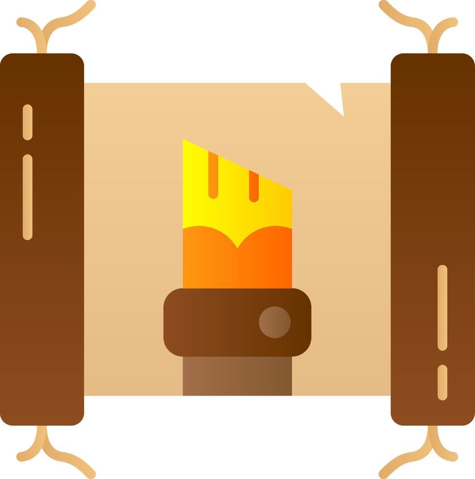 Caligraphy Flat Gradient Icon vector