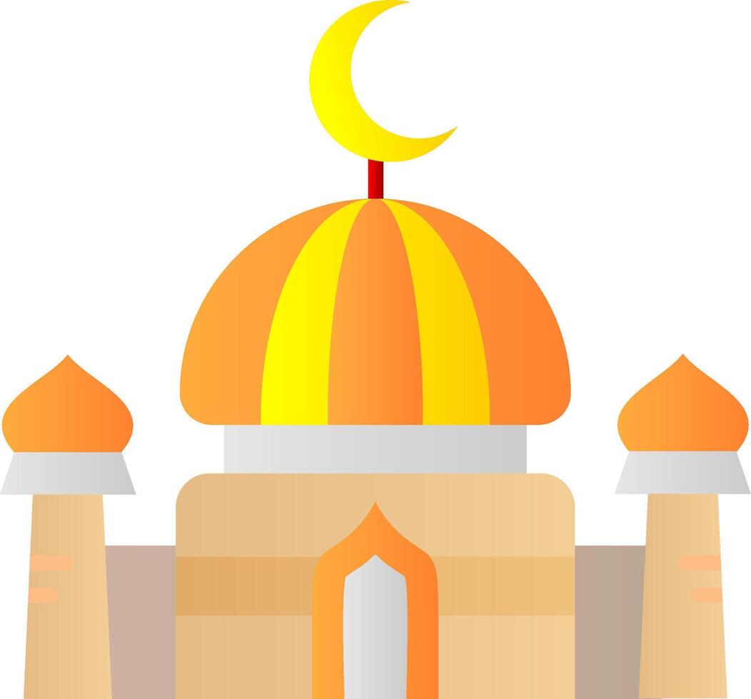 Dome Flat Gradient Icon vector