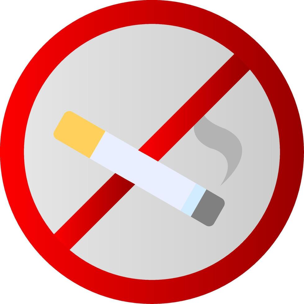 No smoking Flat Gradient Icon vector