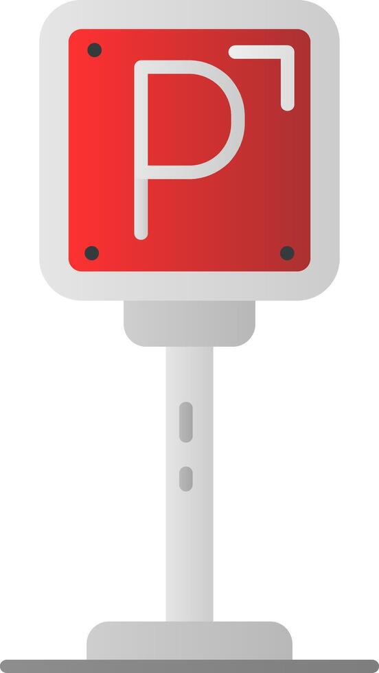 Parking Flat Gradient Icon vector