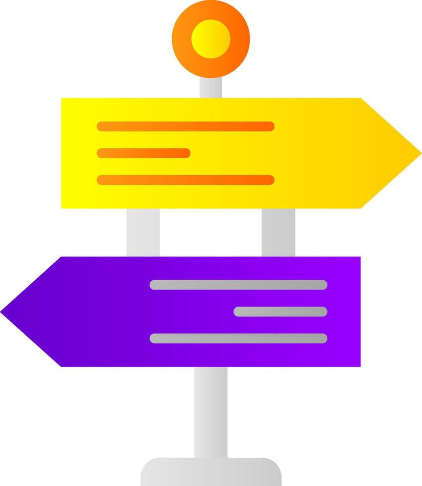 Direction Flat Gradient Icon vector